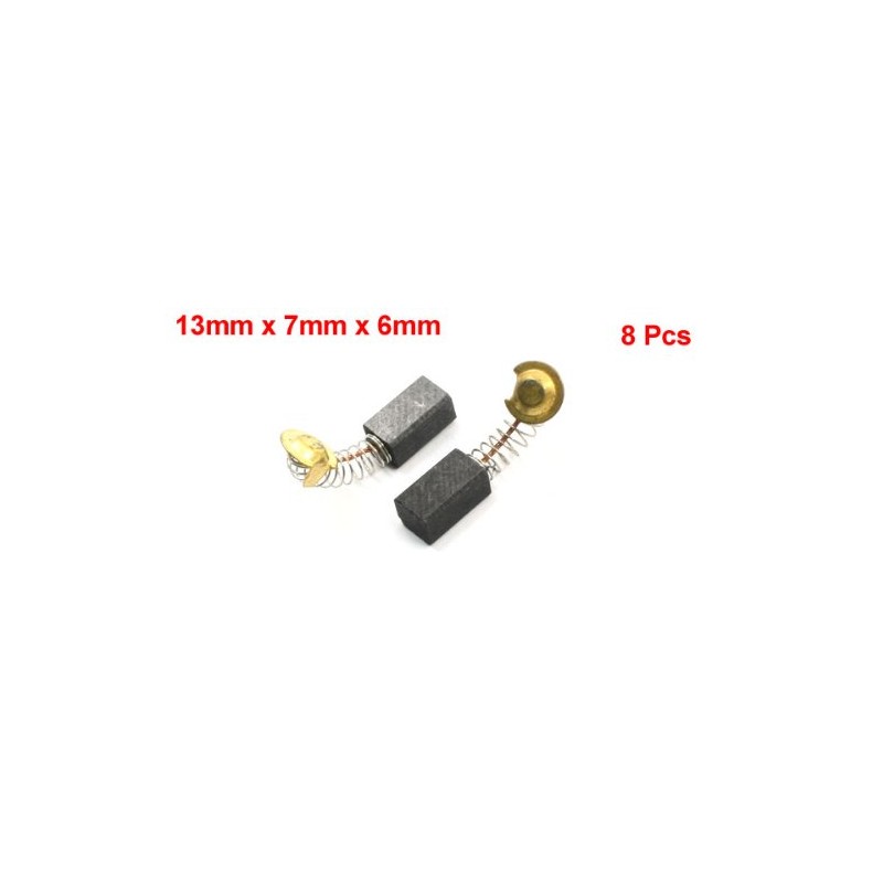 sourcing map 8 Pcs Motor Carbon Brushes 13mm x 7mm