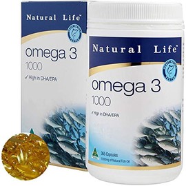 Natural Life DHA EPA High Content, Omega 3, 1,000 mg x 365 Tablets