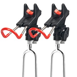 Sgehai Set of 2 rod holders, fishing rod holder, rod holder, 360° adjustable, stainless steel rod holder, robust, stable and durable