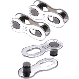 Jovitec 3 Pairs Bicycle Missing Link 11 Speed Chain Reusable Silver Steel Bike Chain Link