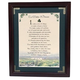 To Make a House a Home - It Takes a Lot of Things - Personalizable Framed Green Matted Blessing