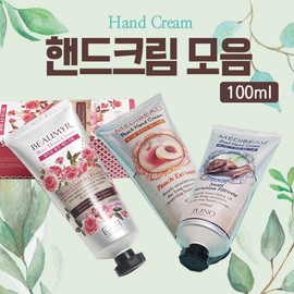 Hand Cream [Assorted Hand Creams (100ml)] Hand Cream/Premium Hand Cream/Moisturizing Cream/Peach Scent/Hand Cream/1PC Promotional Item/Luxury Case Beaumir Rose Hand Cream (100ml) 2ea