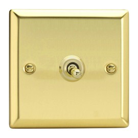Varilight XVT1 Toggle Switches 1 Gang Victorian Brass