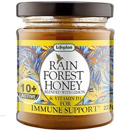 Lifeplan Rainforest Active 10+ Honey & Lemon - 227g Valdivian Rainforest Honey Blended with Lemon & Vitamin D for Immune Support. Vegetarian, Free from pesticides (1 Pack)
