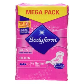 Bodyform Ultra Towels Normal Wings Mega Pack, 3x14