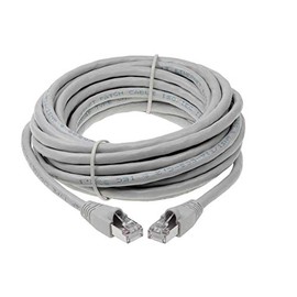 SF Cable 50ft Cat 6A Shielded (STP) Ethernet Network Cable, RJ45 Plugs, 26AWG Stranded Copper Wire, 500MHz - Gray