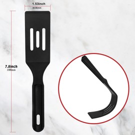 Professional Nylon Mini Spatula, Heat-Resistant Serving Spatula for Nonstick Pans, Small Turner for Brownies, Fried Eggs, Cakes, Lasagna or Cookie, Pie etc.