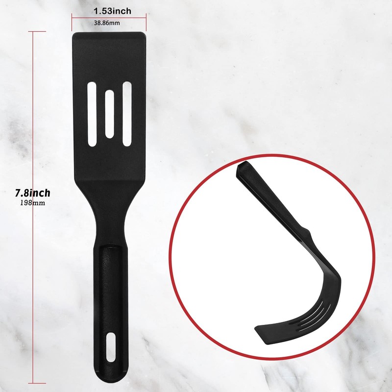 Professional Nylon Mini Spatula, Heat-Resistant Serving Spatula for Nonstick Pans,