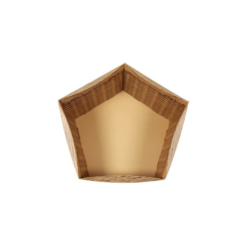 Weinkarton24.com 10 x Large Loop Gift Basket, Corrugated Cardboard Basket,