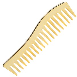 Wide Tooth Combs, No Handle Hair Detangling Comb Salon Shampoo Comb for Men Women (Gold)