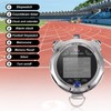 PATIKIL Digital Stopwatch Metal Waterproof Stop for Sport Watch Timer
