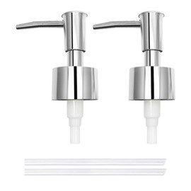 2Pack Pumps Lotion Soap Dispenser Replacement Pump for Your Liquid Soap, Lotion or Dish Soap Refill Dispenser Bathroom Worktop 28/400 Thread Size Kitchen(Sliver)