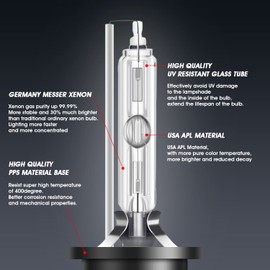 ELECTRONLUMEN 35W D1S HID Xenon Headlight Bulb 6000K Cool White, 2 Pcs