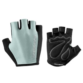 ROCKBROS Bicycle Gloves, Cycling Gloves, Mesh, Half Finger, Bike Gloves, Spring and Summer, Shock Absorption, Finger Cut, Sweat Absorbent, Quick Drying, Stretchable, Mesh Material, Moisture Resistant,