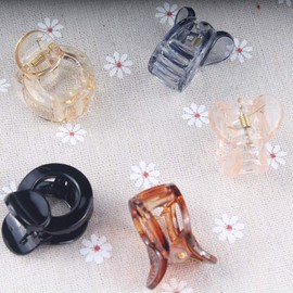 Lurrose - 5 pinzas redondas pequeñas para el pelo con diseño de pulpo antideslizante, para mujeres y niñas