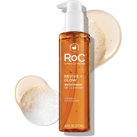RoC Multi Correxion Revive + Glow Gel Facial Cleanser With Vitamin C, & Glycolic Acid, Paraben-Free, Sulfate-Free Skin Care, 6 Ounces