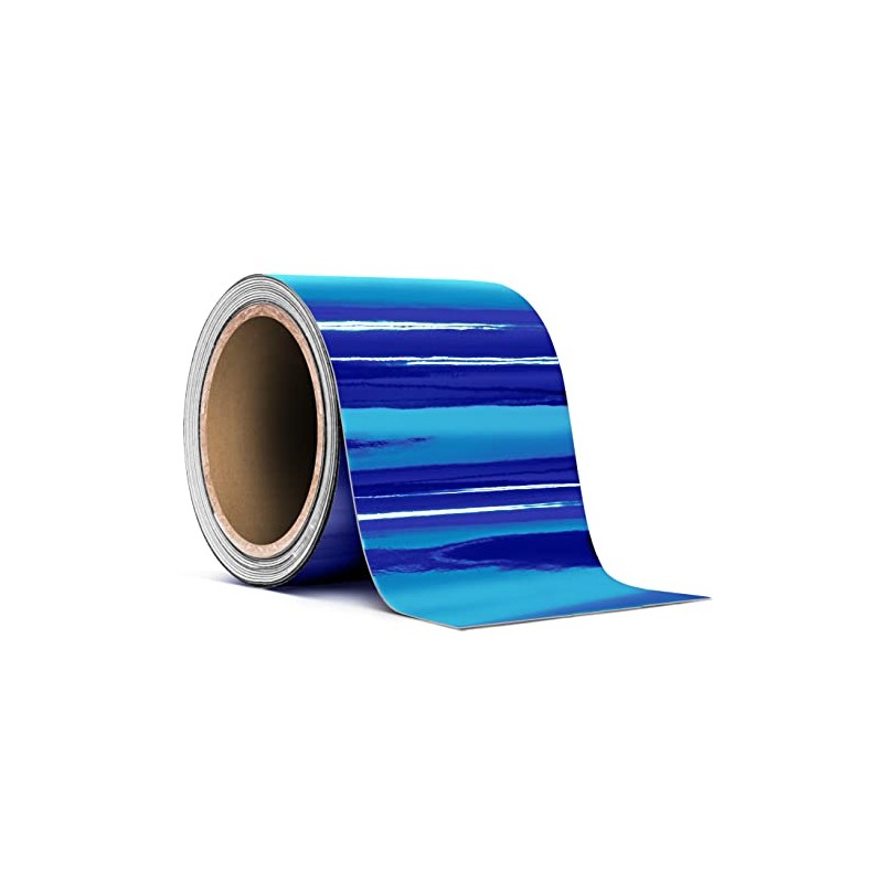 VViViD Blue Mirror Chrome Air-Release Adhesive Vinyl Pinstripe Tape Roll