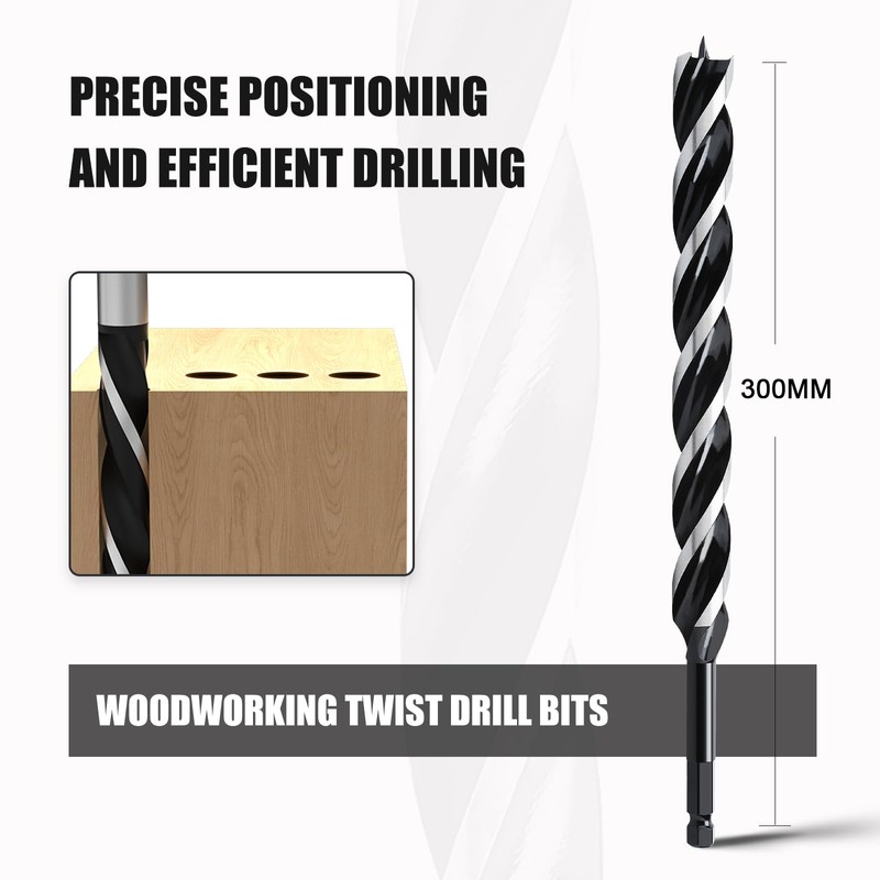 hsawbit Wood Drill Bits, 22mm x 300mm Auger Drill Bit