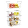 4 Pack Stackable Wire Baskets with Handles for Pantry Organizers