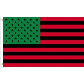 New - Afro American Flag 3x5 African American Black Lives Matter US USA Red Green by I.E.Y.online-store