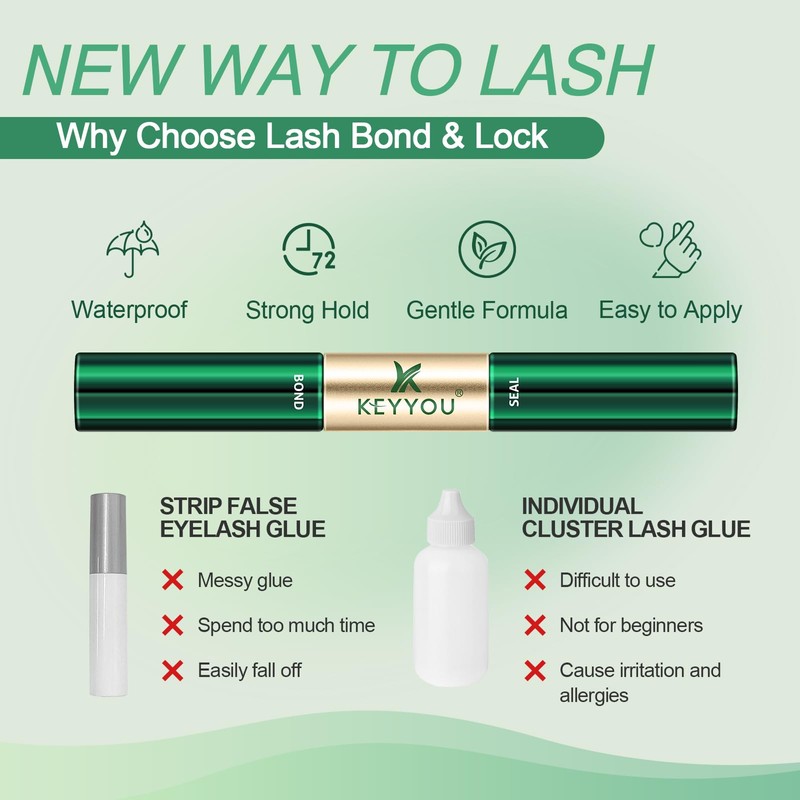 Lash Bond and Seal KEYYOU Cluster Lash Glue For Lash