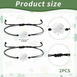 Four-leaf clover bracelet, clover bracelet, lucky bracelet, women's lucky charm bracelet, lucky charm, women's exam, friendship bracelet, jewellery for Valentine's Day gift, lucky charm bracelet,