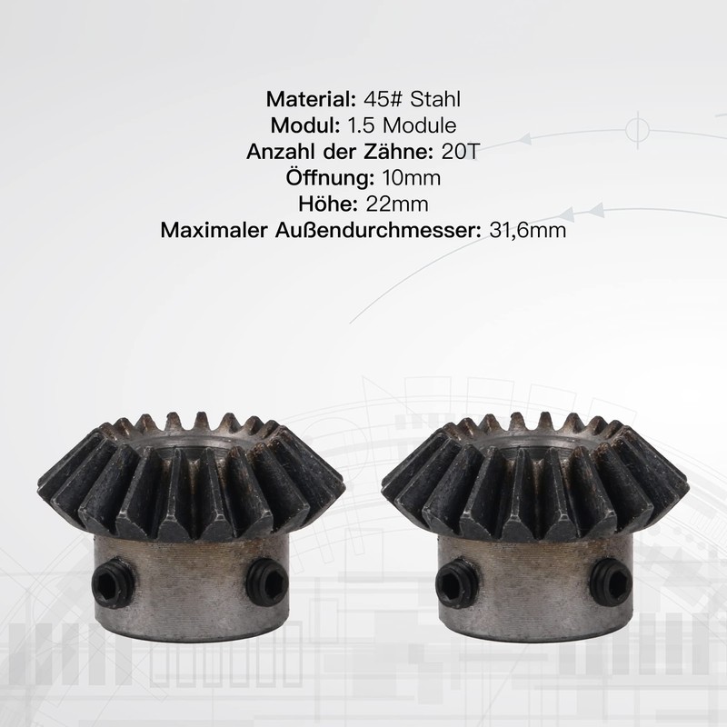 CNBTR 45 Steel 1.5 Modulus Silver 10 mm Hole Diameter