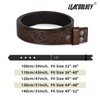 LEACOOLKEY Western Belt Strap for Men without Buckle 3.8 cm
