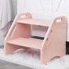 AMBIRD Wooden Step Stool, Two Step Stools Toddler 300 lbs