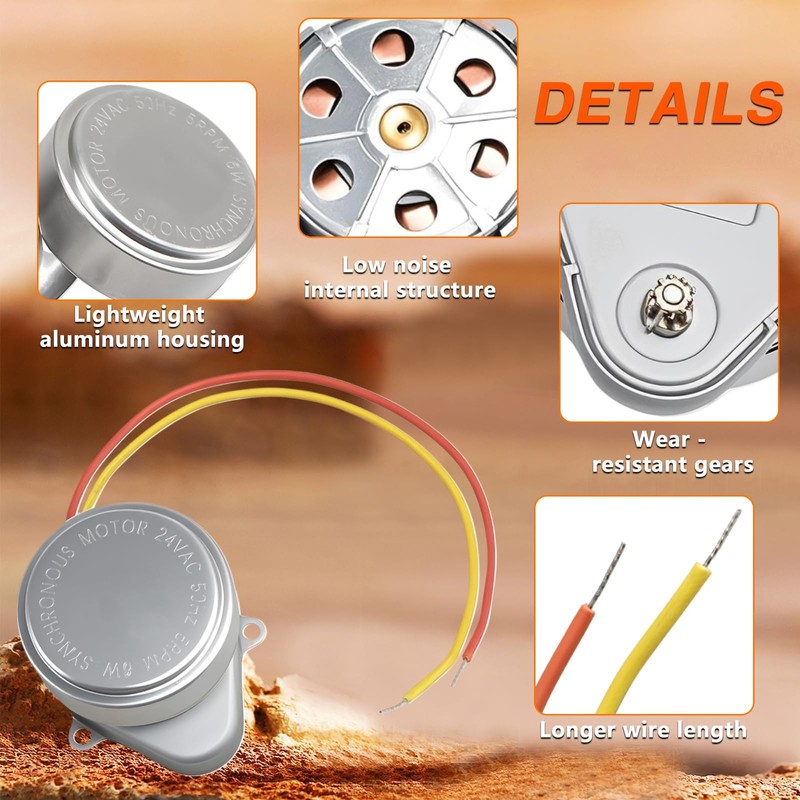 Zone Valve Control Synchron Motor 24V 50HZ 5RPM Compatible with