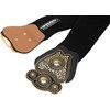 BlackButterfly Vintage Wide Elastic Stretchy Antique Buckle Belt, black