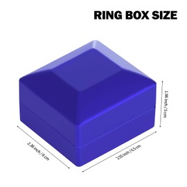 LED Ring Earring Box for Proposal, Wedding, Engagement， Luxury Jewelry Gift Box with LED Light, Jewellry Display Box (Blue)