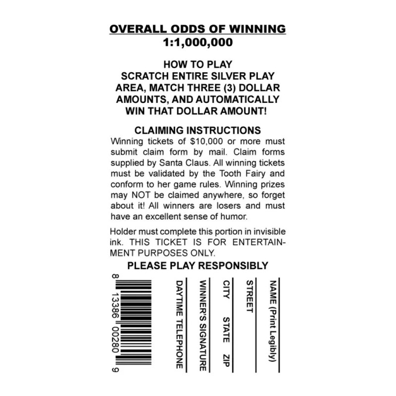 TheGag 2 FAKE LOTTERY TICKETS- Prank Gag Gift-Lucky Shamrock PRANK