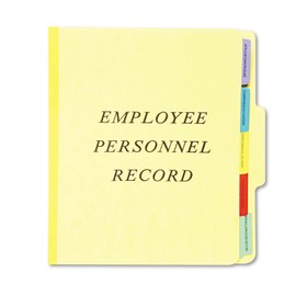 Pendaflex SER1YEL Personnel Folders, 1/3 Cut Top Tab, Letter, Yellow