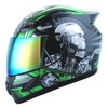 1Storm Motorcycle Bike Full FACE Helmet Mechanic Skull - Tinted
