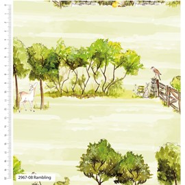 A Country Walk by Debbie Shore Organic Cotton Prints Fabric by 1 Metre Pre Cut 44'' Wide 100% Cotton Craft Fabric Material for Quilting, Dressmaking (Rambling, 1 Metre)