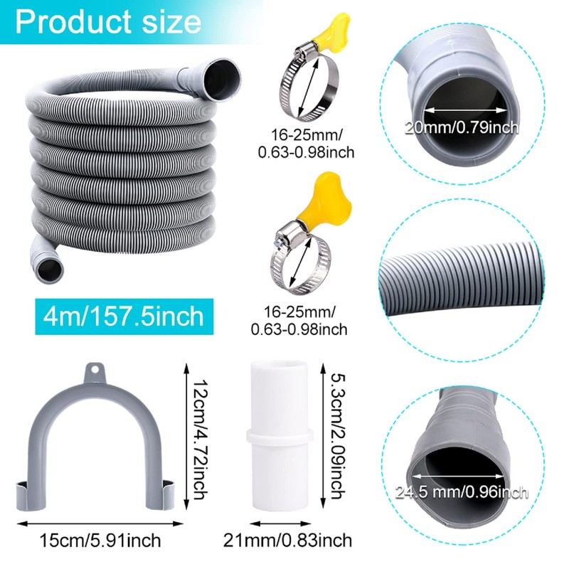 Washing Machine Hose Extension Thickened Universal Washing Machine Dishwasher Drain