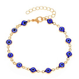 Evil Eye Bracelet for Women Good Luck Bracelet Evil Eye Charm Bracelet Natural Stone Beaded Bracelet Evil Eye Bracelet String Healing Crystal Braceletf for Men Inspirational Bracelet Jewelry Gifts