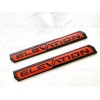 GMC 3PCS Gloss Black Red Door Rear Elevation Emblems Badge