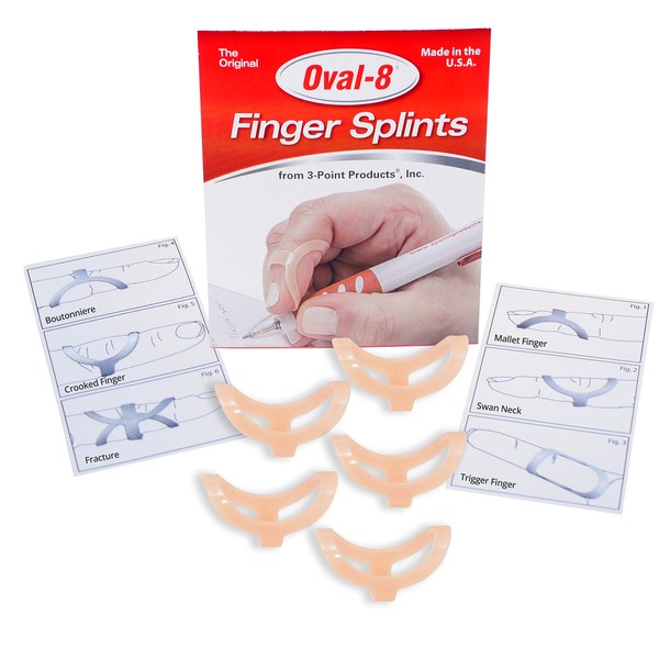 3-Point Products Oval-8 Finger Splint Size 6 (Pack of 5)
