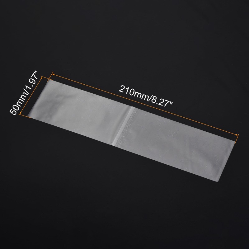 PATIKIL 210mm x 50mm Perforated Shrink Bands, 400 Pack PVC