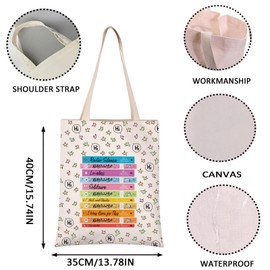 VAMSII Heart Stopper Tote Bag Heart Stopper Inspired Book Stack Gift Nick And Charlie Fans Gift (Heartstopper Stack tote)