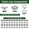 COMNICO Canvas Snap Kit Tool, 100 Pcs Stainless Steel Screw