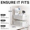 Simple Houseware 2 Tier Bathroom Organizer Tray Pull-Out Sliding Drawer,