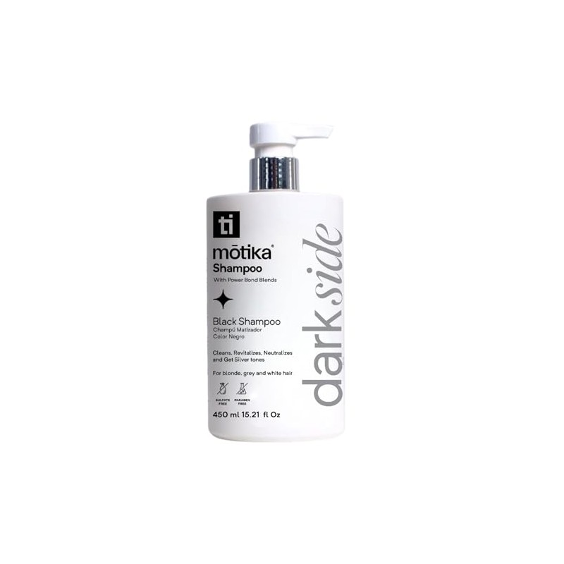 Motika Shampoo Negro - Matizador de Rubios Humo (450 ml)