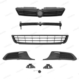 Unbranded 8PC For Jetta 2011-2014 Front Grille Mesh Bumper Retainer Support Brackets Kit