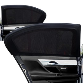 COWANIEE 2 Pack Car Window Shades for Baby, 50x100cm Elastic Reathable Mesh Car Window Shade