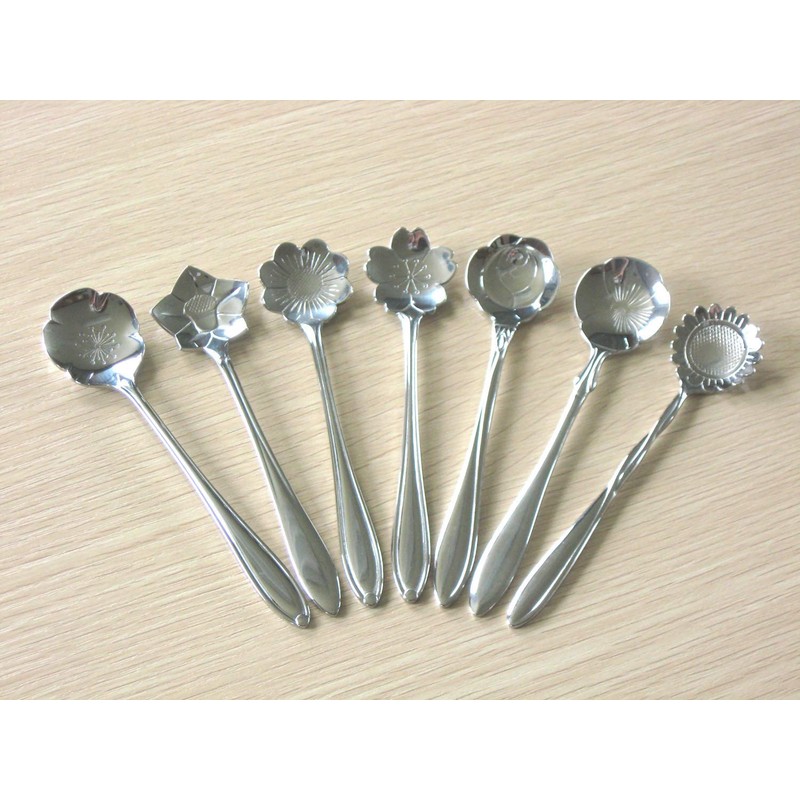 Nagao Tsubame Sanjo Flower Cutlery, Coffee Spoon, Pansies, Set of