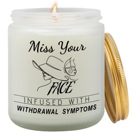 Goiicoln Best Friends Gifts for Women, Miss You Face Candle, Friendship Gift for Bestie Sisters Friends, Miss You Gifts for Women, Think of You Birthday Candle for Her, Lavender Scented Candles