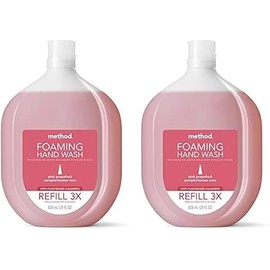 Method Foaming Hand Soap, Refill, Pink Grapefruit, Recyclable Bottle, Biodegradable Formula, 28 oz, (Pack of 2)